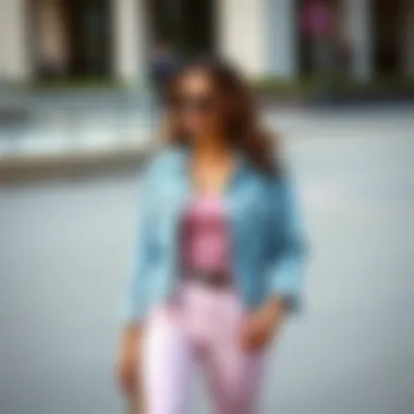 Creative outfit combinations with pink denim