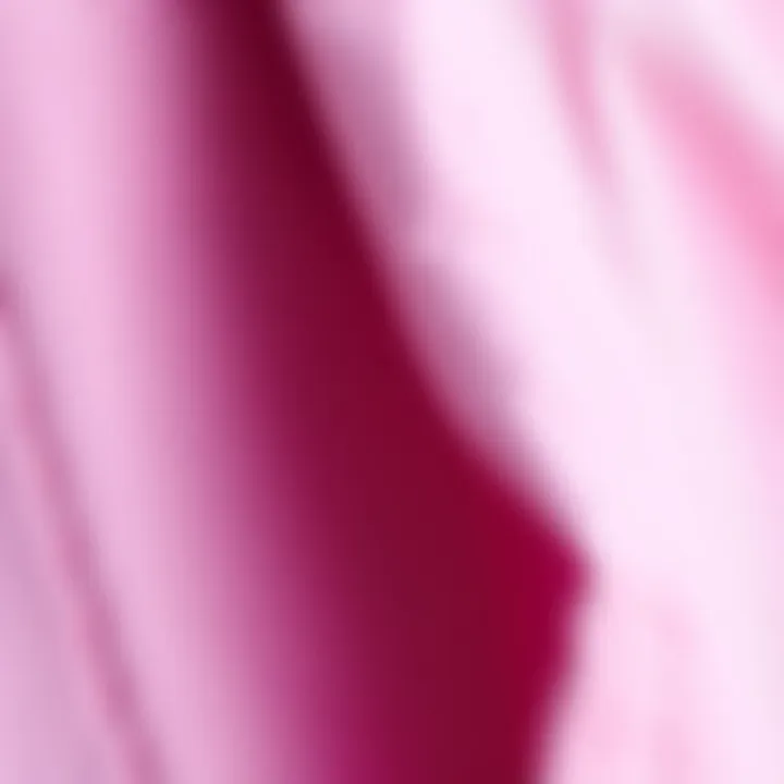 Close-up of the fabric texture of a pink linen jacket