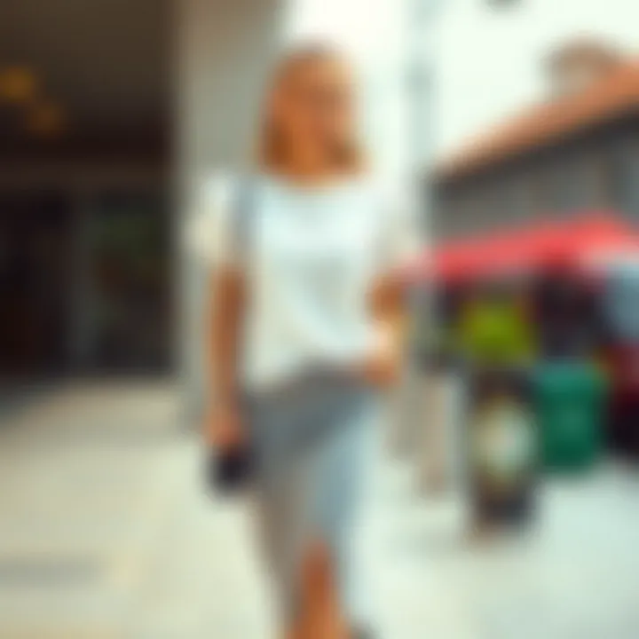 Casual look with a comfortable jersey skirt set