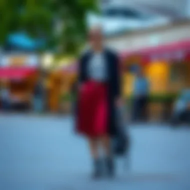 Seasonal styling ideas for jersey skirt outfits