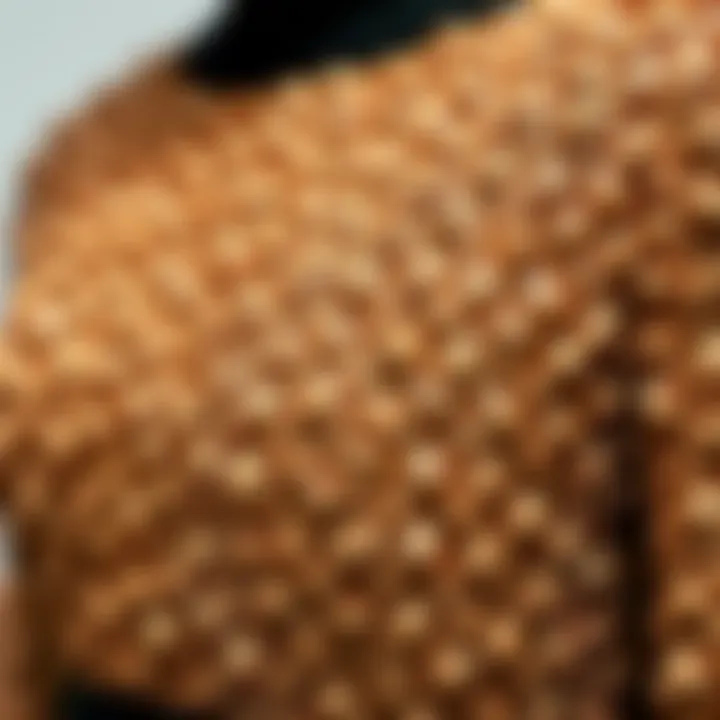 A close-up of a groundbreaking Piere Cardin garment with unique textures