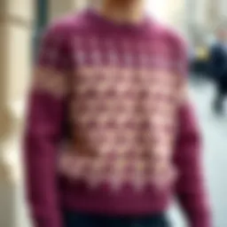 Elegant knit sweater design showcasing intricate patterns