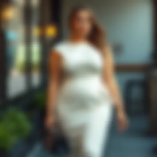 Elegant plus-size dress showcasing a flattering silhouette