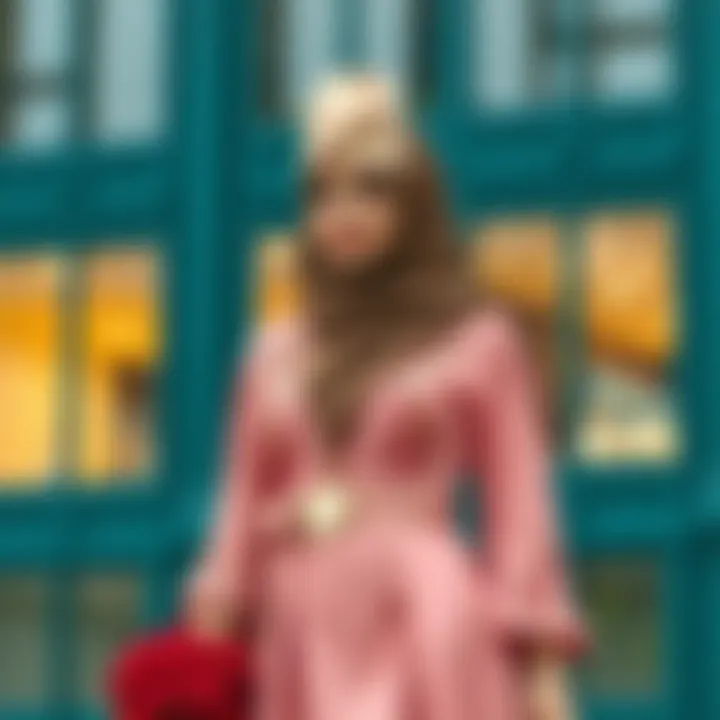 Trendy color palette for plus-size hijab evening wear