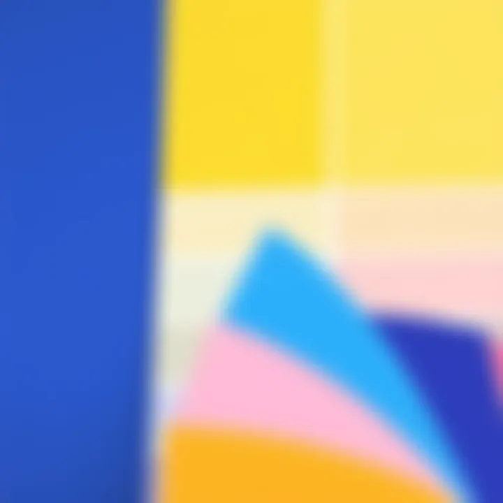 Color palette showcasing shades that harmonize with royal blue