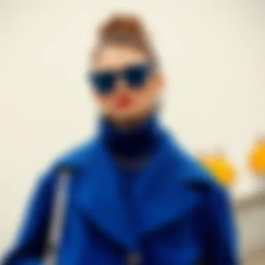 Seasonal clothing options incorporating royal blue shades