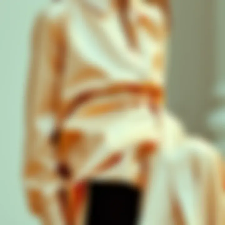 Combination of satin pieces emphasizing stylish layering