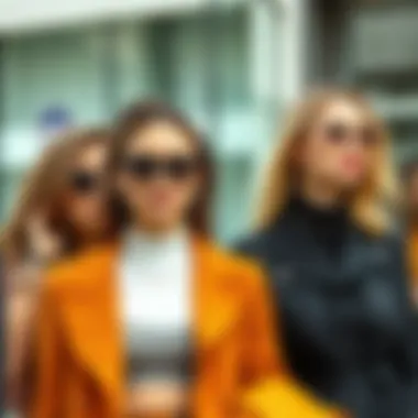 Trendy outfits complemented by transparent eyewear