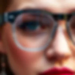 Transparent eyewear showcasing modern design