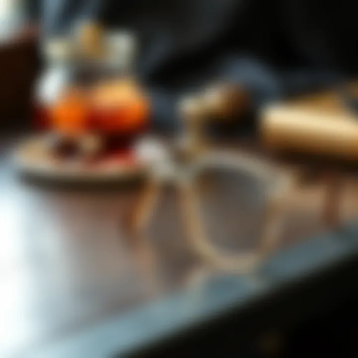 Stylish transparent glasses with a vintage touch