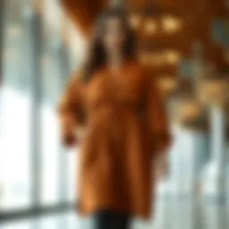 Elegant plus size tunic showcasing contemporary design