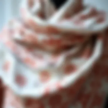 Elegant draped shawl showcasing intricate patterns