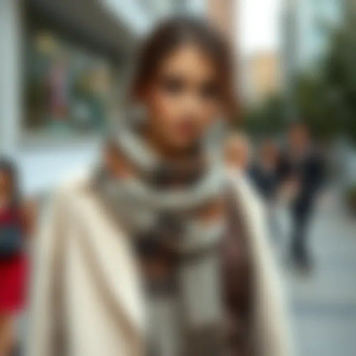 Stylish outfit complemented with a beautifully styled shawl