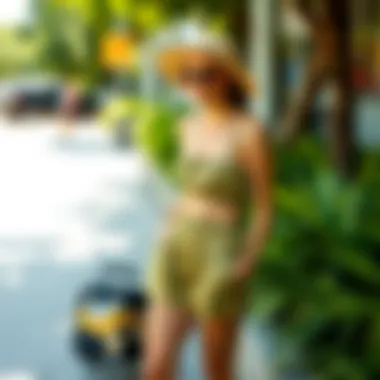 Stylish short combinations for summer fashion