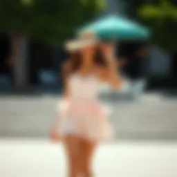 Elegant shorts dress styled for summer