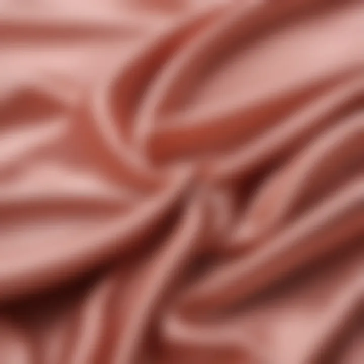 Close-up of luxurious silk fabric showcasing texture and shine