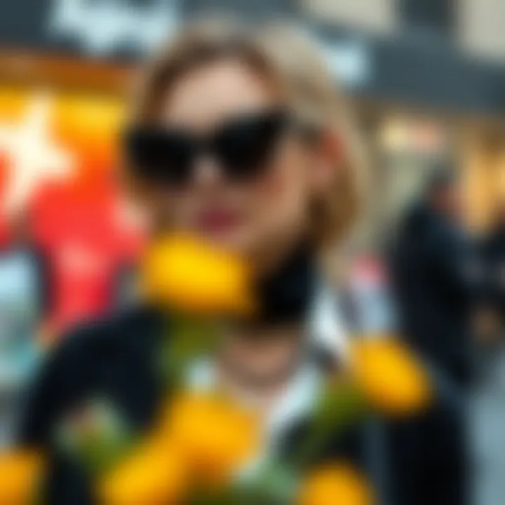 Creative black and white outfit with accessories