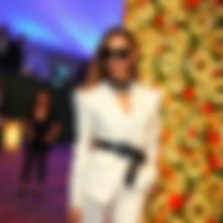 Fashionable black and white outfit styled for a gala event