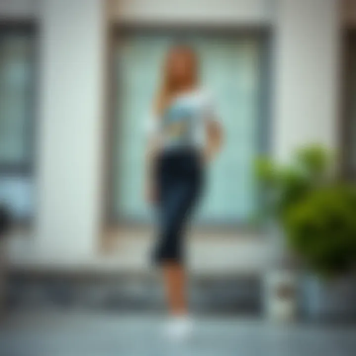 Casual Look with a Black Skirt Casual black skirt paired with a trendy graphic tee and sneakers