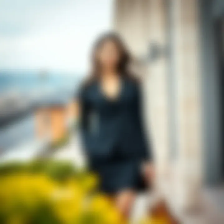 Professional Elegance with a Black Skirt Sophisticated black skirt combined with a tailored blazer for a professional look