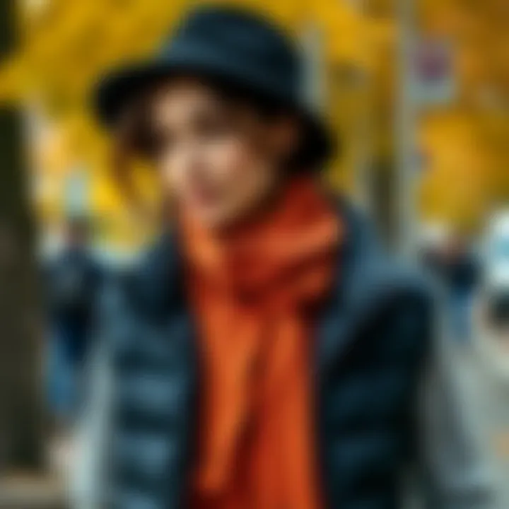 Layered look with black puffer vest during autumn