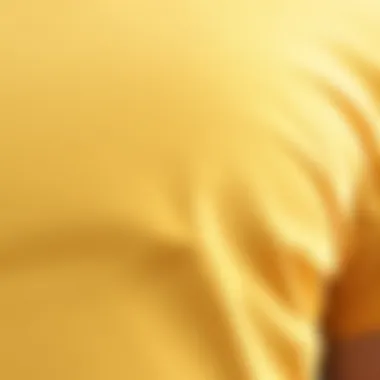 Close-up of fabric texture of a slimfit t-shirt