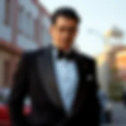 Elegant tuxedo with a unique design