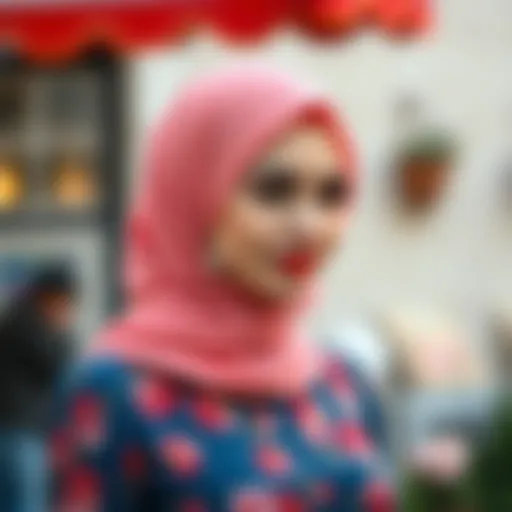 Elegant hijab dress in vibrant color for special occasions