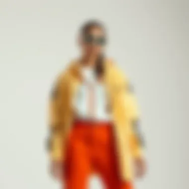 Stylish sports outfit against a minimalist backdrop