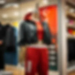 A stylish athletic outfit displayed on a mannequin