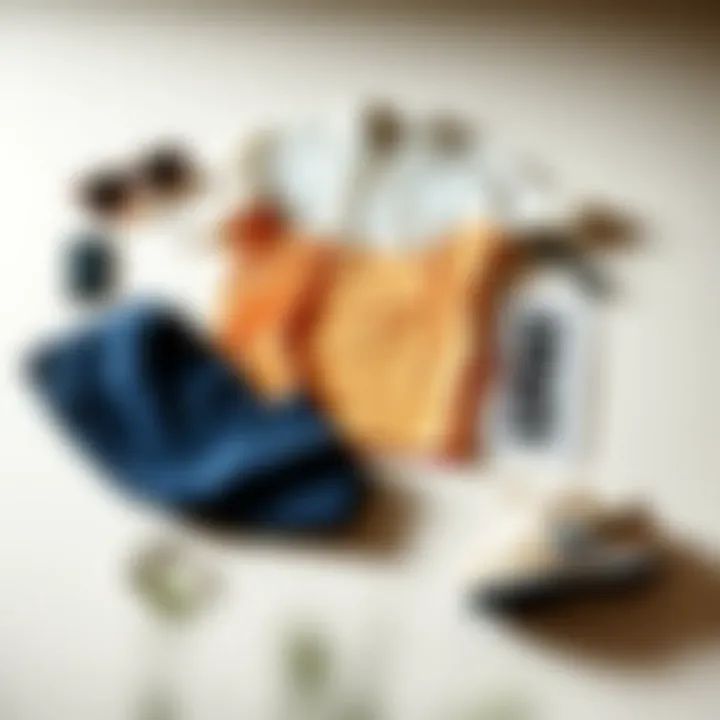 An outfit laid out combining a sports shirt with casual trousers and shoes