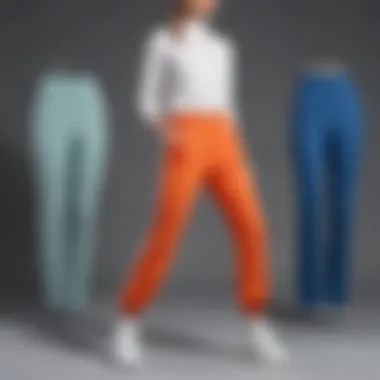 Color Choices for Every Occasion Trendy athletic fabric trousers in various colors