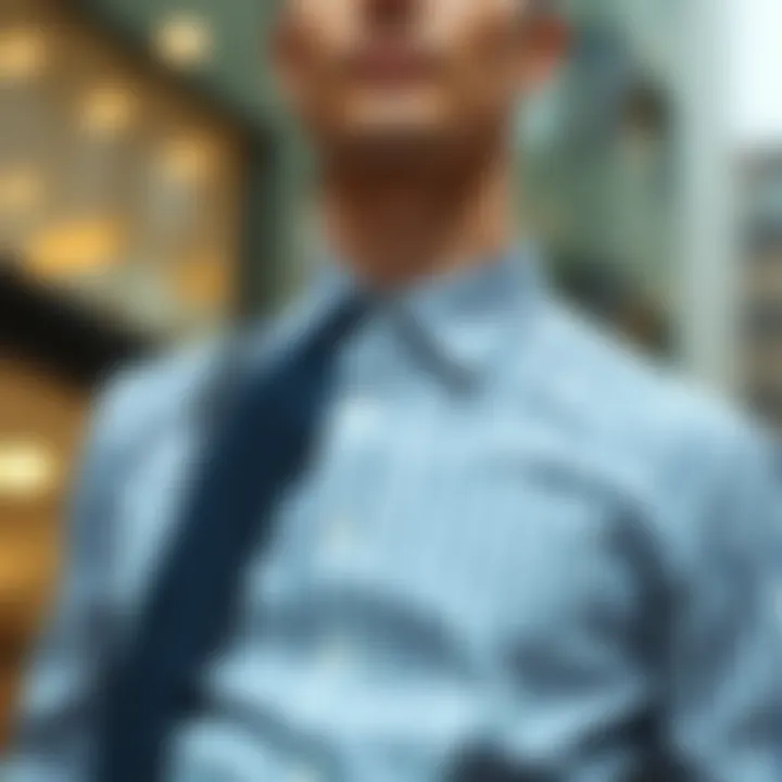 Formal striped shirt combination for a business event