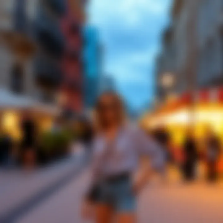 Accessorized striped shirt outfit for a night out