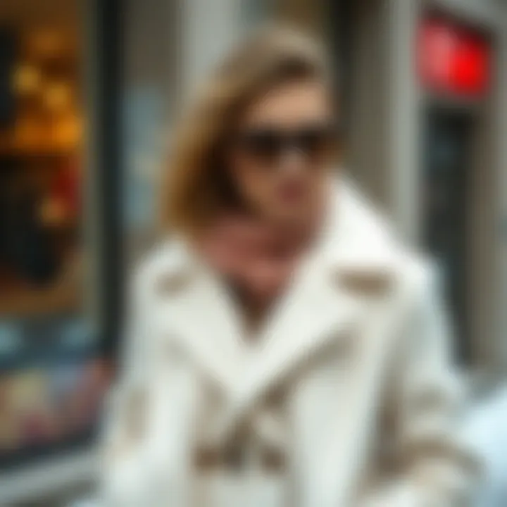 A fashion expert giving style advice on coats