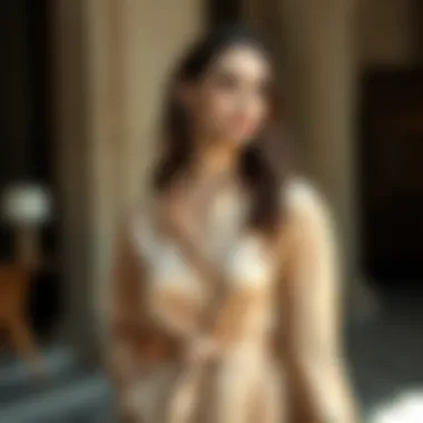 Fashion Forward: Styling with Silk Artistic shot of a styled outfit featuring a silk dress