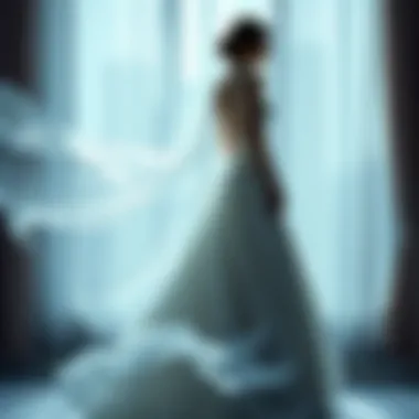 Stylish bridal gown with a flowing silhouette