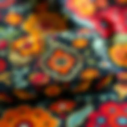 Stylish fabric wallet showcasing intricate patterns