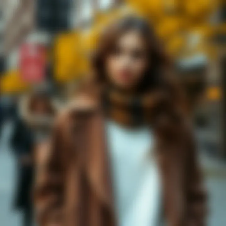 Stylish layering with a wool coat in autumn