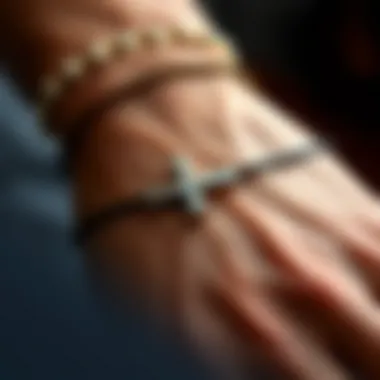 Unique Craftsmanship of T Bracelet Close-up of T bracelet capturing unique craftsmanship