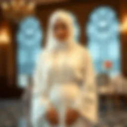 Elegant white abaya for formal occasions