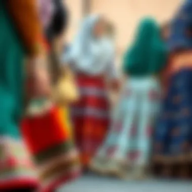 Cultural Heritage in Modest Fashion A collection of diverse modest skirts reflecting cultural heritage