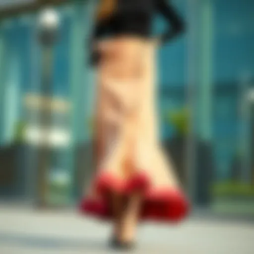 Elegantly tailored modest skirt showcasing modern design elements