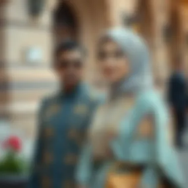 Blend of Traditional and Contemporary Designs Traditional and contemporary designs blended in modest outfits