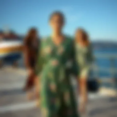 Diverse styling ideas for wrap dresses in various settings