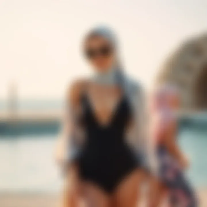 Stylish combination ideas for hijab swimwear