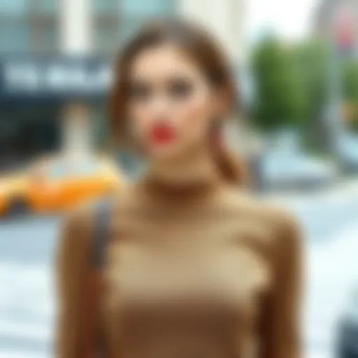 Elegant knit blouse styled for a sophisticated look