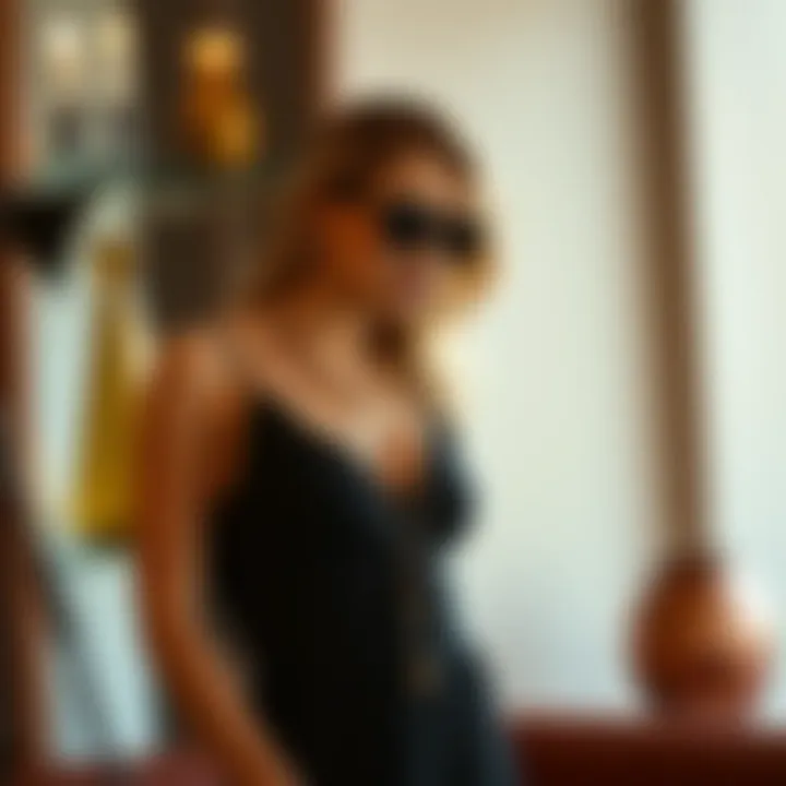 Chic evening jumpsuit with stylish accessories