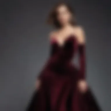Sophisticated Velvet Evening Gown Elegant long evening gown in rich velvet fabric