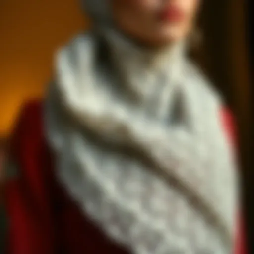 Intricate knit patterns showcasing long scarf designs